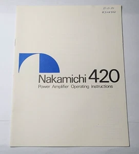 Original 1970 Nakamichi 420 Power Amplifier Operating Instructions - Picture 1 of 3