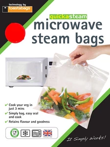 Microwave Steam Bags STANDARD 35 pk - quickasteam - healthy quick easy - Picture 1 of 2