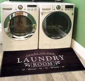 Anti-Fatigue Laundry Room Runner Rug 48"x20" Non-Slip Washroom Mat - Picture 1 of 7