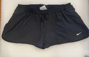 Nike Dri Fit Double Athletic Drawstring Women Black Size XL #25 - Picture 1 of 4