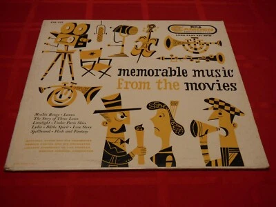 Memorable Music From The Movies 1954 LP Jim Flora Mitchell Ayres Harold Coates - Image 1 of 4