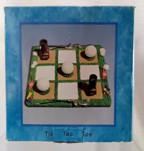 Cracker Barrel Old Country Tic Tac Toe Golf 6"x 6" board game resin NOS Box Gift - Picture 1 of 7