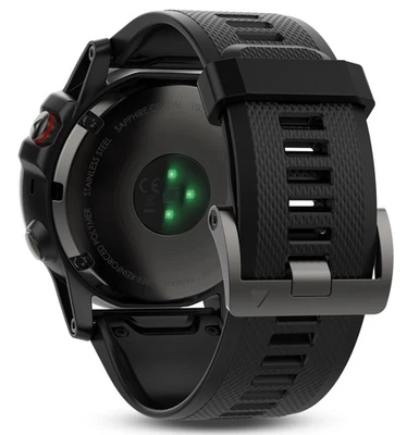 Orologio Garmin Golf Fenix 5X Zaffiro/Grigio Ardesia/Nero Cinturino GPS/Range Finder - Immagine 1 di 4