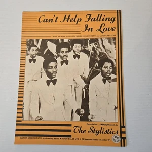 Can’t Help Falling In Love –The Stylistics 1970s Sheet Music Manor Music Co. Ltd - Picture 1 of 3