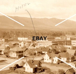 1946 RPPC Postcard Cle Elum WA Birds Eye View NW Ellis Sepia - Picture 1 of 3