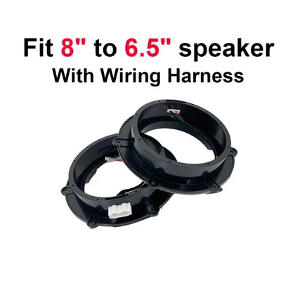 Espaciador adaptador de altavoz 2X 8" a 6,5" con arnés para VW Beetle Golf Jetta Passat Foto 1 de 4