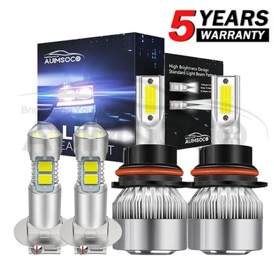 For Nissan Sentra 2000 2001 2002 2003 Combo LED Headlights + Foglights Bulbs KIT - Imagem 1 de 4