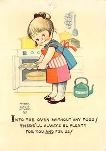 Postal Into the Oven Without Any Fuss Mable Lucie Attwell (D122) - Imagen 1 de 3