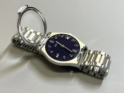 SEIKO Tactile Readable Watch SQBR021 Convex dial Navy Blue Stainless steel New - Image 1 of 4