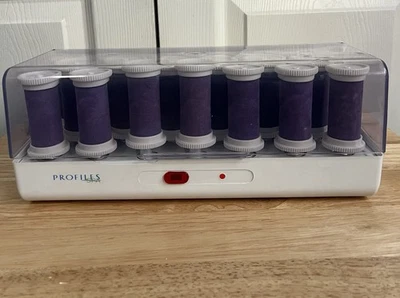 Belson Profiles Spa SS-203 20 Hot Rollers Velvet Curlers Tested Lid - Image 1 of 4