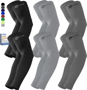 Mangas de brazo de compresión de enfriamiento BHYTAKI para 2 negras + 2 grises oscuros + 2 grises claros - Imagen 1 de 7