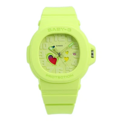 Casio Baby-G BGA10-3A Playful Hearts Series Green Resin Band Watch BGA-10-3A - Image 1 of 3