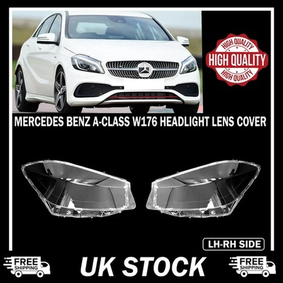 PAR PARA MERCEDES BENZ CLASE A W176 A180 A200 A260 12-15 FAROS CARCASA LENTE Foto 1 de 4