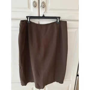 Falda lápiz para mujer Preston & York marrón mezcla seda - talla 18 carrera - Imagen 1 de 7