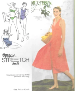 Vtg 1979 Simplicity 9005 Sz 5 7 9 Jr  Swimsuits Bikini & Front Wrap Skirt  UNCUT - Picture 1 of 4