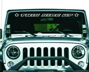 This Side Up Windshield Decal *40 inch* fits: All Jeep Wrangler TJ JK CJ YJ XJ - Picture 1 of 2