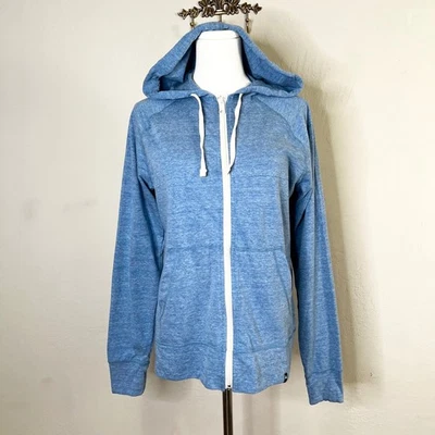 American Giant Full Zip Hoodie Women's Size Medium Blue USA Lightweight - Image 1 of 4