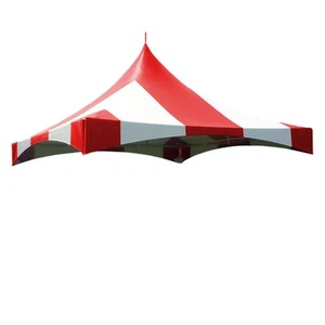 Cubierta superior de toldo de repuesto 20x20 a rayas rojas para tienda de campaña High Peak evento fiesta - Imagen 1 de 1