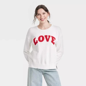 Women's Valentine's Day Love Graphic Sweater - Picture 1 of 14