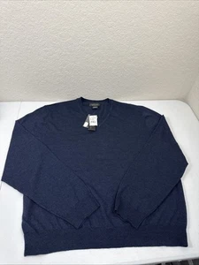 The Men’s Store Bloomingdale’s Merino Wool Blue Sweater NWT - Picture 1 of 5