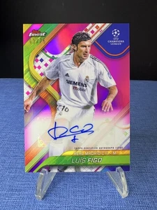 2024-25 Topps Finest Luis Figo /75 Auto Pink Refractor Real Madrid Portugal - Picture 1 of 2