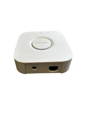 Philips Hue 2.1 Bridge 2nd Gen Tested Working White Model 3241312018A No AC CORD - Image 1 of 3