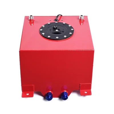 Transmisor de nivel de tanque de pila de combustible Race Drift de aluminio pulido de 20 L/5 galones Foto 1 de 4