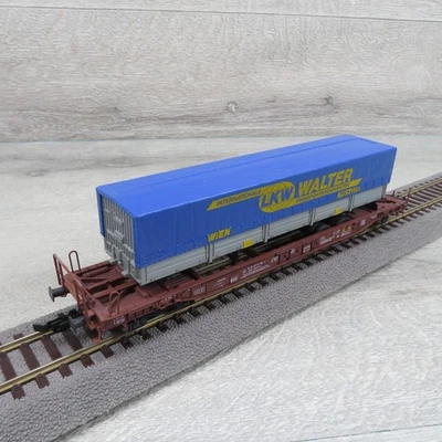 ROCO - H0 - ÖBB - Einheitstaschenwagen LKW Walter - #AT14351 - Image 1 of 4
