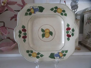 ADAMS TITIAN WARE SQUARE FRUITS DESIGN CAKE PLATE - Picture 1 of 10
