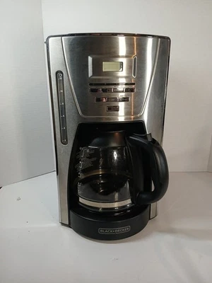 Black+Decker 12-Cup Programmable Coffee Maker Stainless Steel with Glass Carafe  - Image 1 of 4
