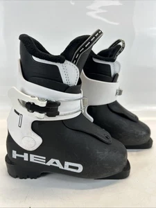 Head Z1 Kids Ski Boots Black/White Mondo 17.5 Alpine Downhill - Picture 1 of 14