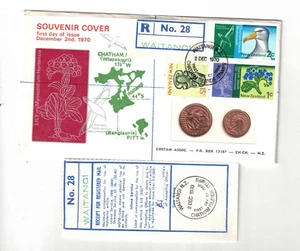 NEW ZEALAND 1970 18c COSTAM Satellite COIN / PNC/ Cover,cds WAITANGI - Picture 1 of 1