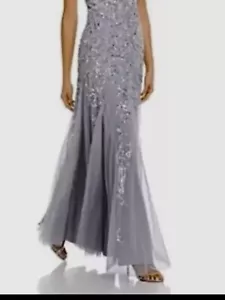 Adrianna Pappell Evening Off Shoulder Dress..grape - Picture 1 of 6