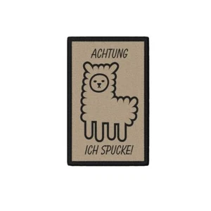 Patch Alpaka Achtung Ich Spucke Kita Kinderpatch Rucksack Humor 7,5x4,5cm#43802 - Bild 1 von 1