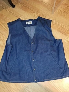 Clásico Antiguo Oeste Estilos Oculto Llevar Pistola Funda Denim Jean Chaleco EE. UU. Hombres XL - Imagen 1 de 4