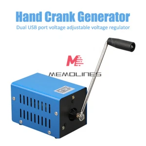 Tragbare manuelle Handkurbel Notstromgenerator elektrisches USB Ladegerät 20 W - Bild 1 von 11