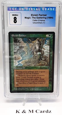 Elvish Farmer - Fallen Empires - MTG - Graded - CGC 8.0 - Vintage - Image 1 of 4