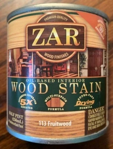 Zar Interior Stain 113 FRUITWOOD 1/2 pint - Picture 1 of 4