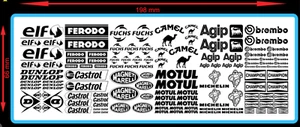 SPONSORS waterslide DECALS LOGO engine oil gasoline racing tires DECAL - Picture 1 of 1