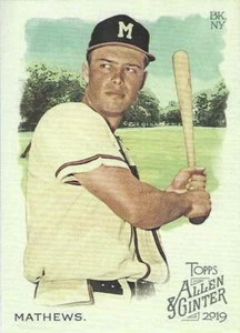 2019 Topps Allen & Ginter EDDIE MATHEWS Milwaukee Braves Short Print (SP) # 386 - Picture 1 of 2