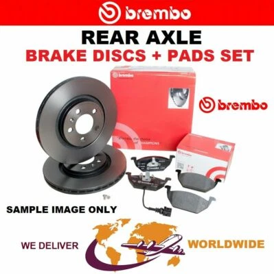 BREMBO Rear DISCS + PADS for IVECO DAILY 35C18V 35C18V/P 35S18V 35S18V/p 2006-11 - Image 1 of 4