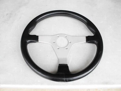 Used Rare Genuine 365mm Nardi Leather Steering Wheel - Good Shape Comes as Shown - Image 1 of 4