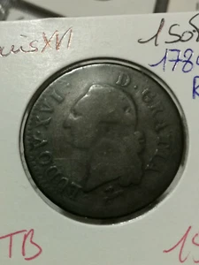 louis XVI ♦ 1 SOL ♦ 1784 R ♦ Orleans ♦ BRONZE RARE !  - Imagen 1 de 2