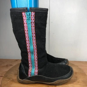 Sorel Boots Womens 9 Tall Black Wool Moccasins Crepe Sole Fernie Lined Winter - Picture 1 of 13