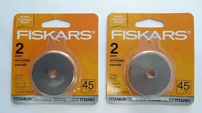 4 Pack Fiskars 45mm Hoja De Rotary Titamium - 4 Cuchillas Total-Sellado-Nuevo • 22.75€