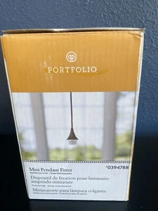 Portfolio 5 Inch x 5 Inch Mini Pendant Fitter -Aged Bronze Finish #0394788 - Picture 1 of 7