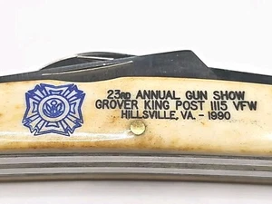 Vintage 1990 23rd Annual Gun Show Hillsville, VA Famous Congress Knife Frost Cu. - Picture 1 of 24