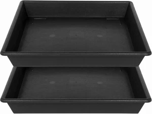 Square Plant Saucer 18 Inch 2 Pack 10 14 16 18 20 Extra Large Plant Trays for Po - Picture 1 of 12
