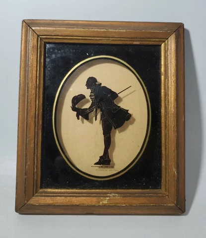 Vintage Glass Silhouette Picture 1936 6"X 5" Cover