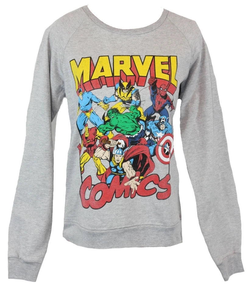 Sudadera Marvel Comics Niñas Juniors - Estilo Edad Slver Múltiples Fotos de Héroes Foto 1 de 1